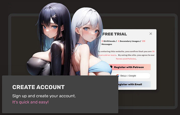 Create account eHentai.ai